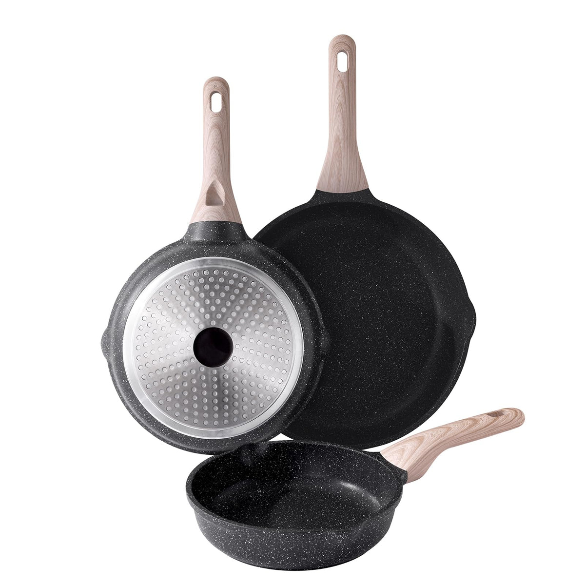 Kordisen 8-inch pan close-up of nonstick surface for easy food release