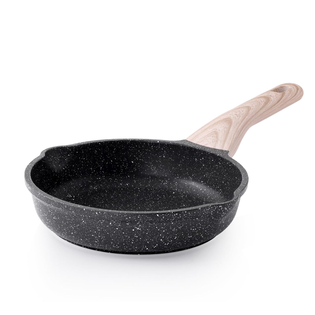 Kordisen 8-inch frying pan front view for compact egg dishes.