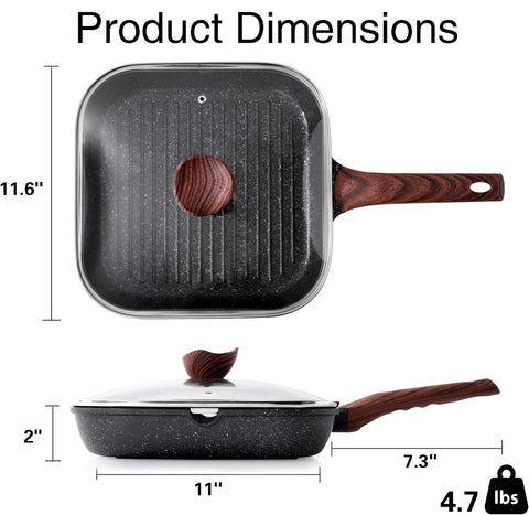 Kordisen easy-clean grill pan shown in a kitchen setup