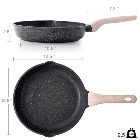 Kordisen heat-resistant Bakelite handle stays cool during cooking.