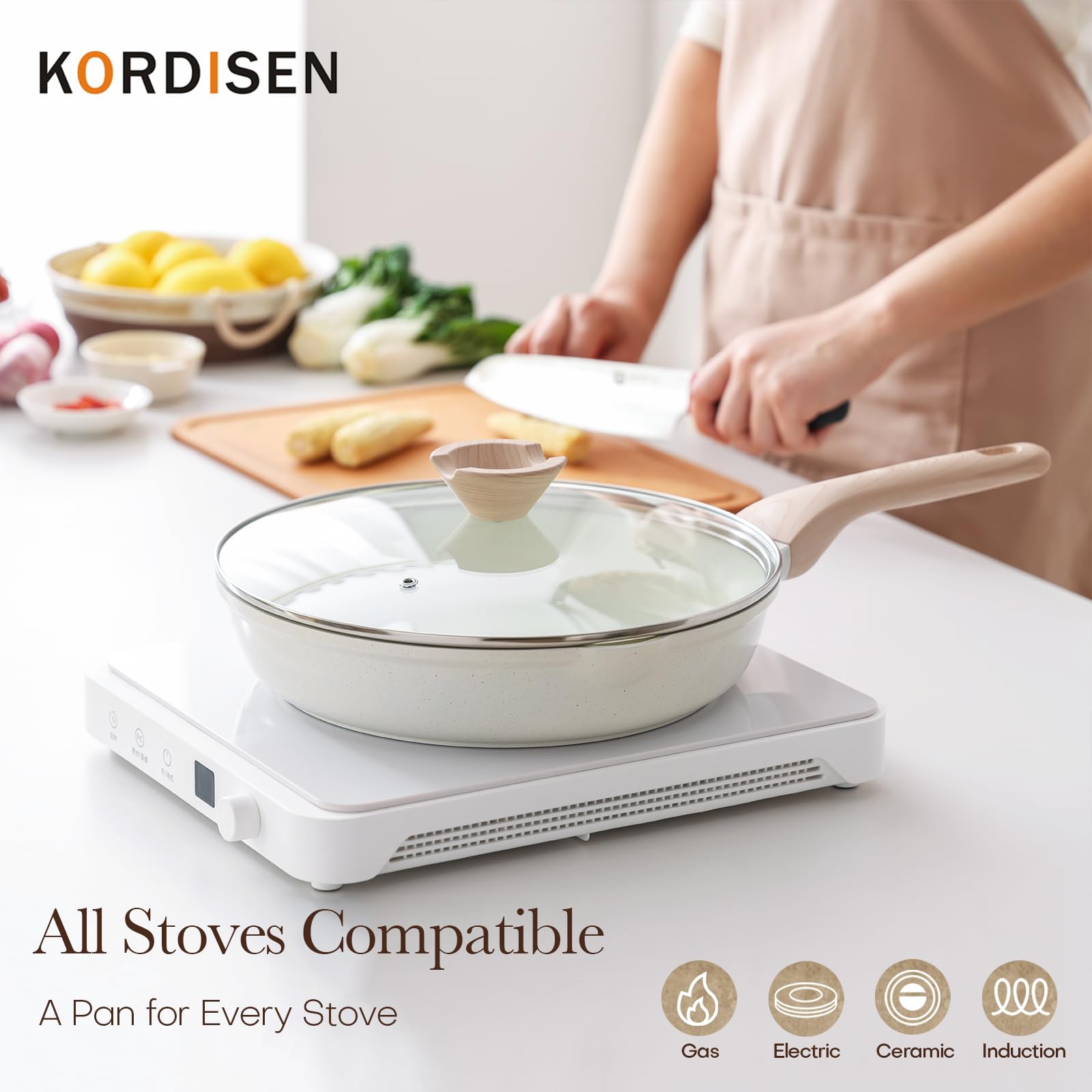 Kordisen induction-ready cookware supports healthy, low-oil sautéing.