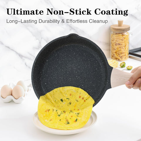 Kordisen 9.5 inch nonstick frying pan with lid for versatile meals