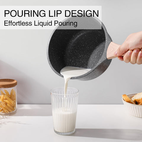 Kordisen pour-spout sauce pan for precise, spill-free pouring.