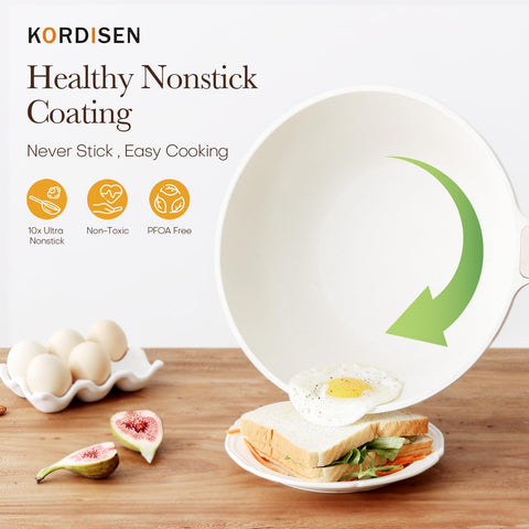 Kordisen ceramic interior close-up showing smooth nonstick coating