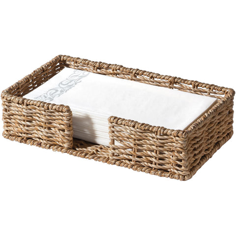 Kordory Seagrass napkin holder tray with vertical slot for tidy tissue access.