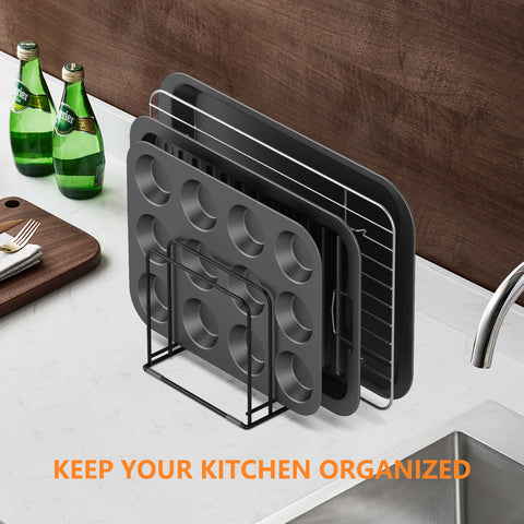 KORRTFID cookie-sheet storage keeps kitchen essentials within easy reach.