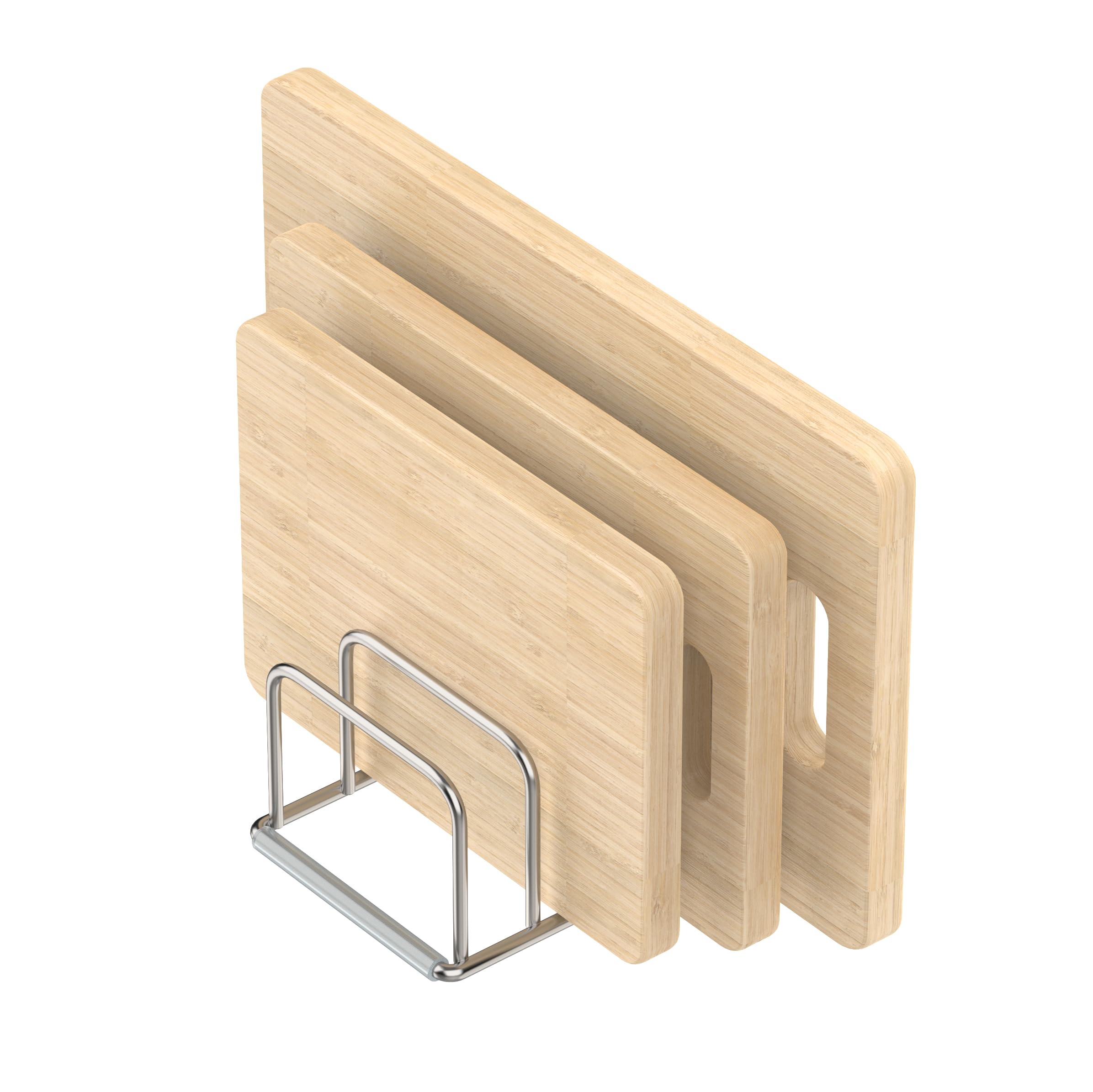 KORRTFID cutting board organizer holds boards under 1 inch thick