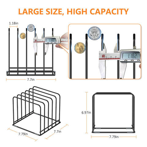 KORRTFID steel cookware holder demonstrates heavy-duty construction for thick pans.