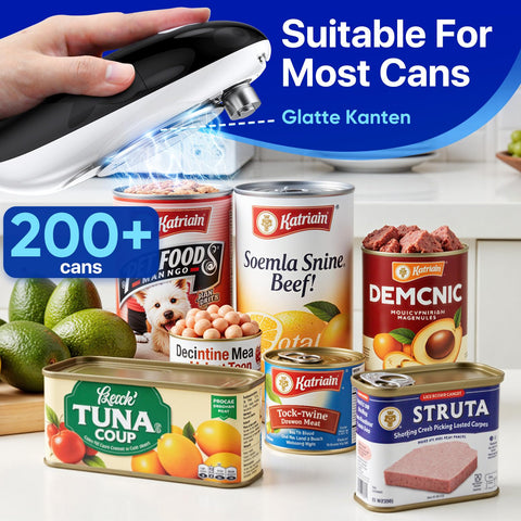 KORSKR one-touch operation enables effortless, hands-free can opening.
