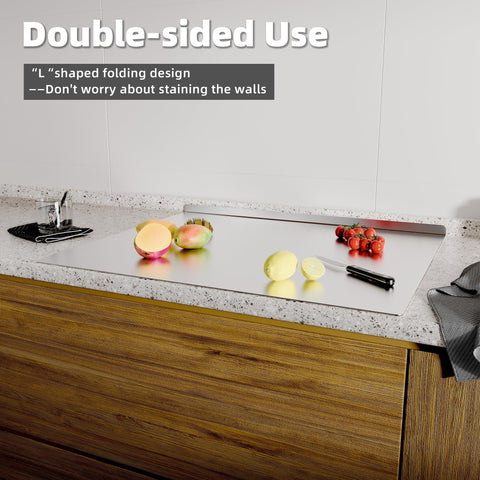 KORVOS stainless steel board is dishwasher-safe for easy cleaning.