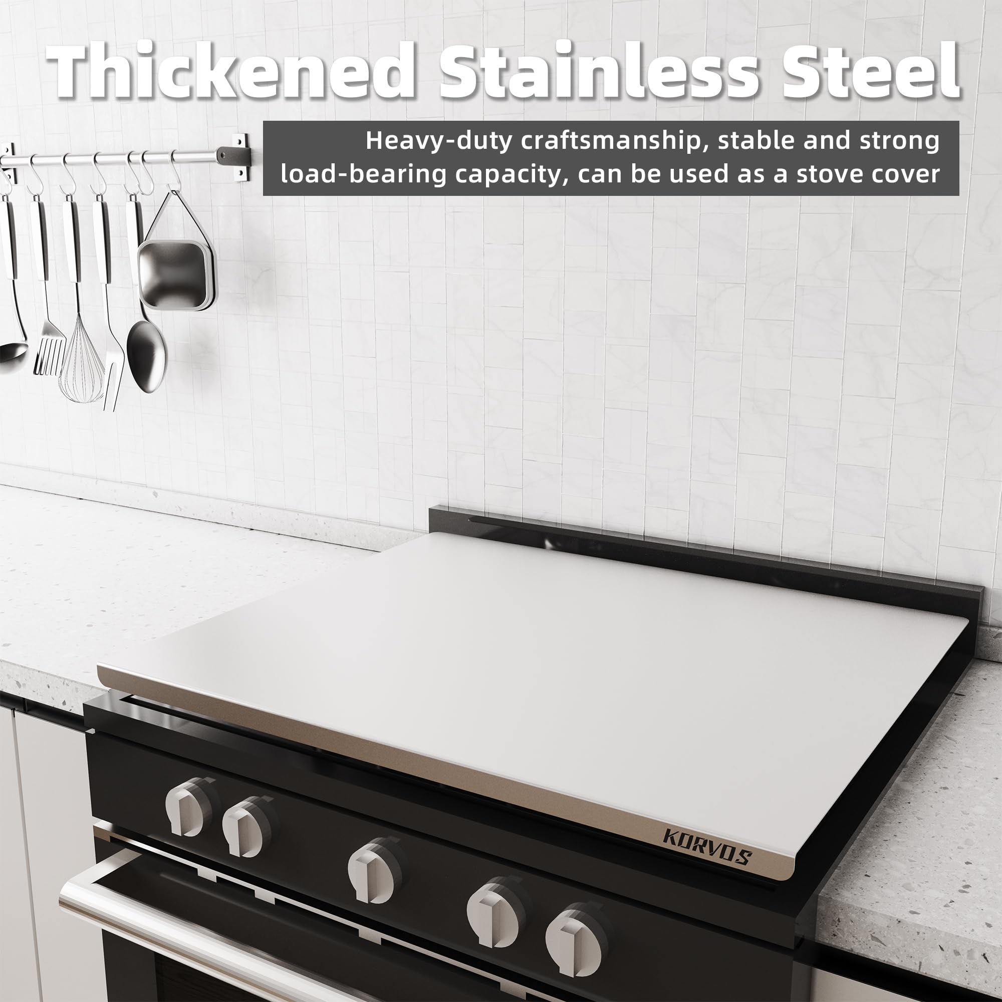 KORVOS board resists knife grooves for lasting performance.