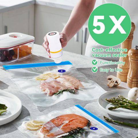 KOSBON 30 reusable bags for portion control and freezer storage