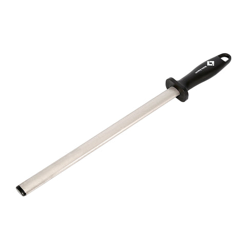 Kota Japan 12in diamond sharpening rod sharpens kitchen knives with precision.
