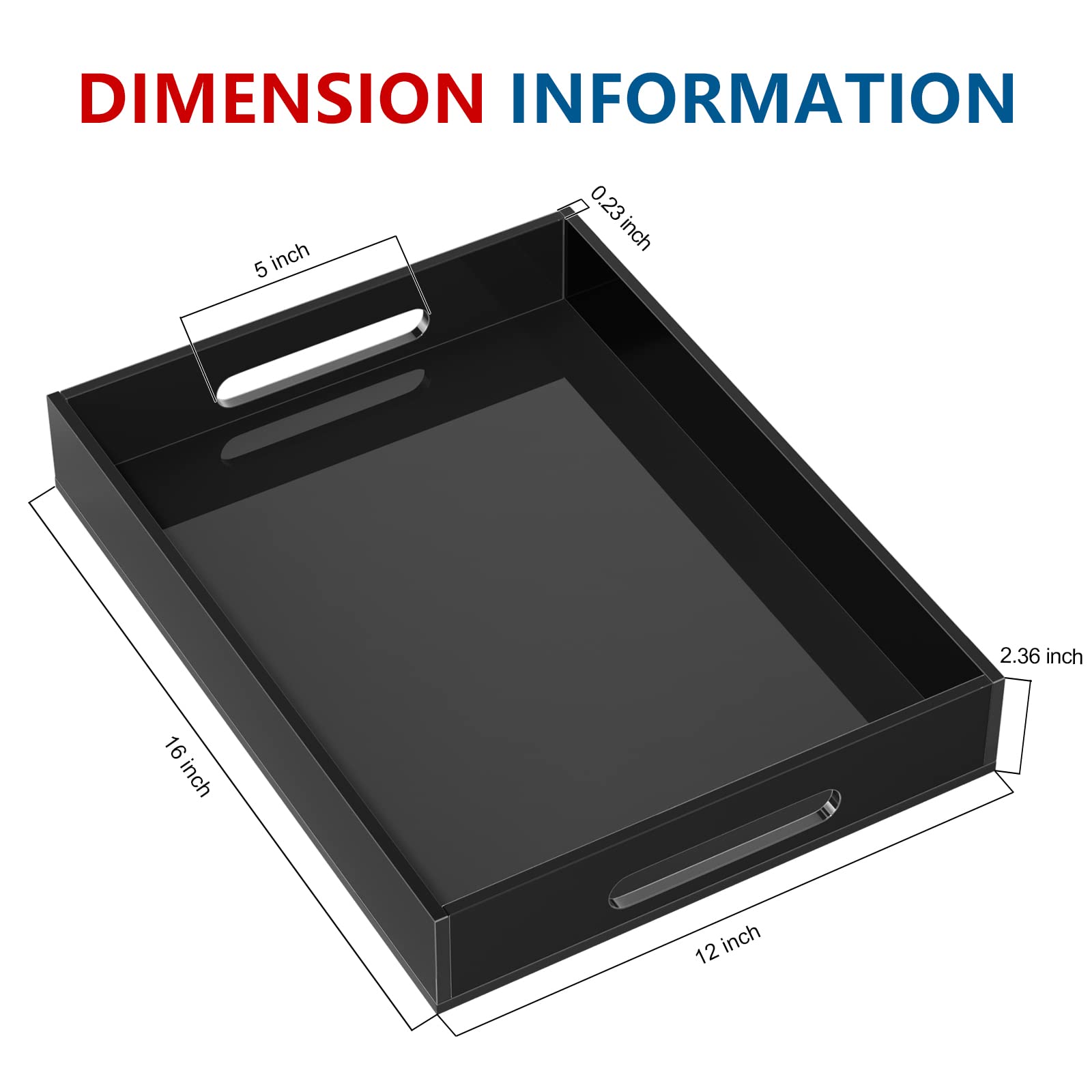 Kotemon acrylic tray features anti slip feet to prevent sliding.