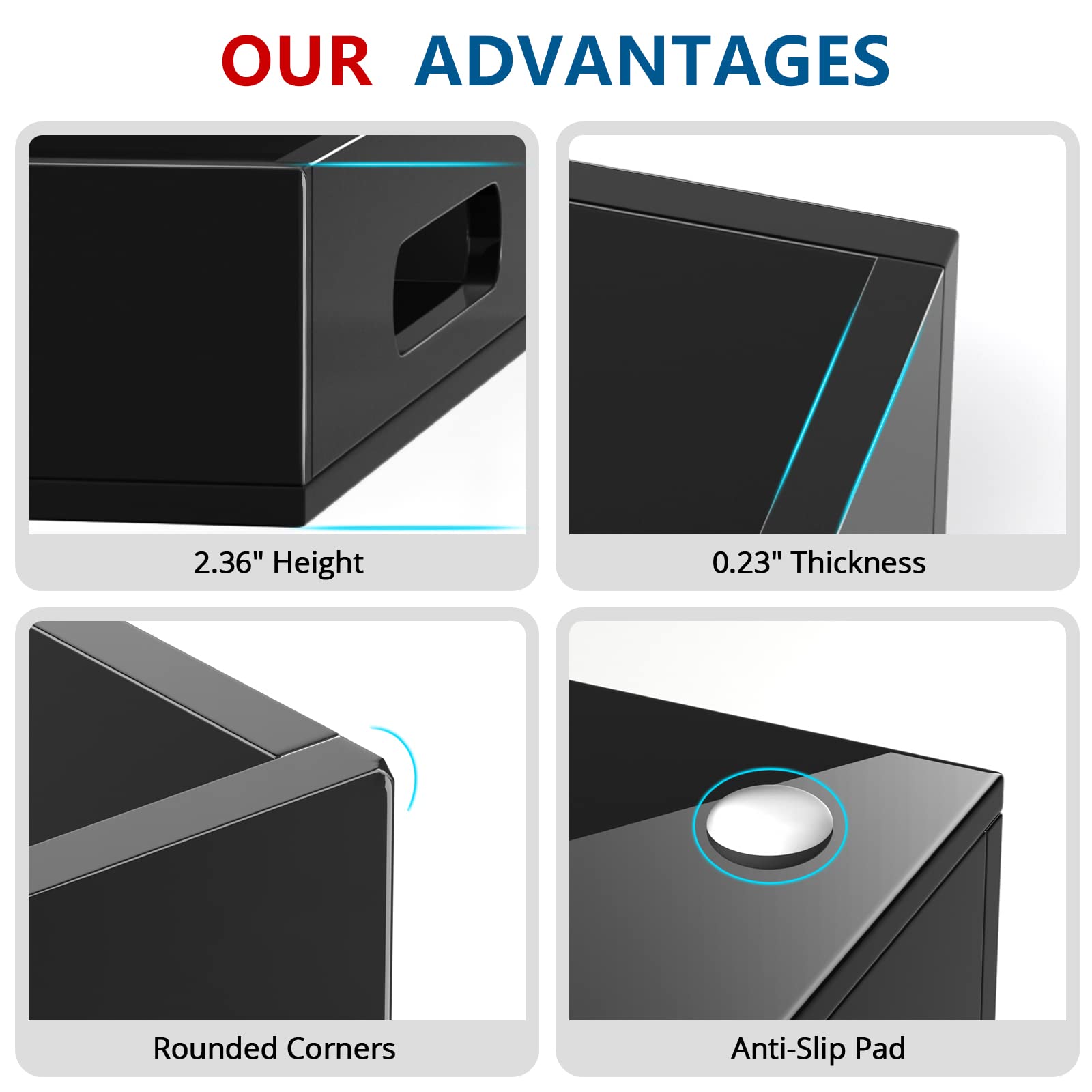 Kotemon tray shows built in handles for simple carrying between rooms.