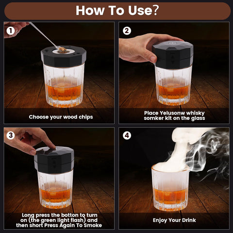KOUARA smoker kit flame-free design for safer, quick operation.