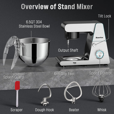 Kourice stand mixer anti-slip base reduces vibration on countertops