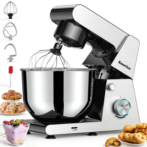 Kourice stand mixer body with stainless steel cladding highlights durable construction for daily baking