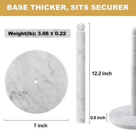 Close-up of marble base highlighting natural veining and durability