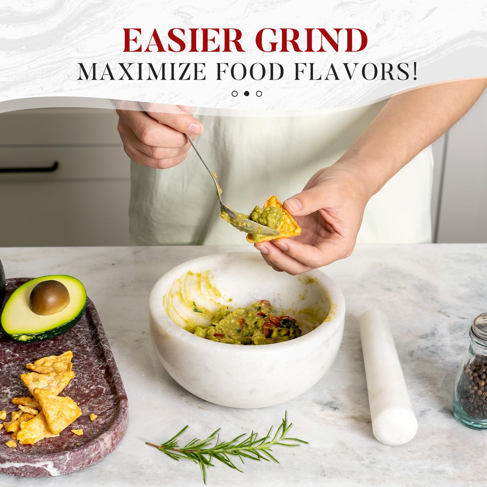 Koville heavy-duty grinder bowl handles spices and nuts with ease