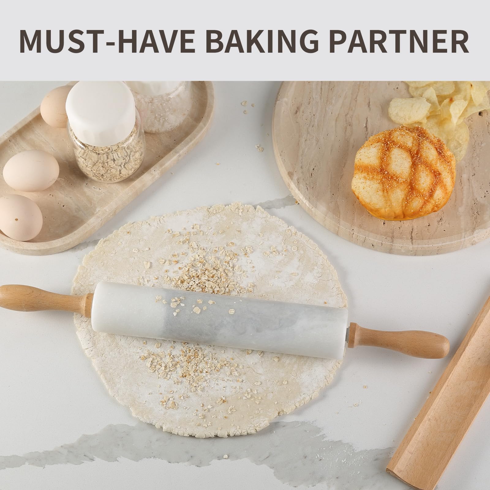 Koville marble rolling pin African stone quality highlighting natural beauty