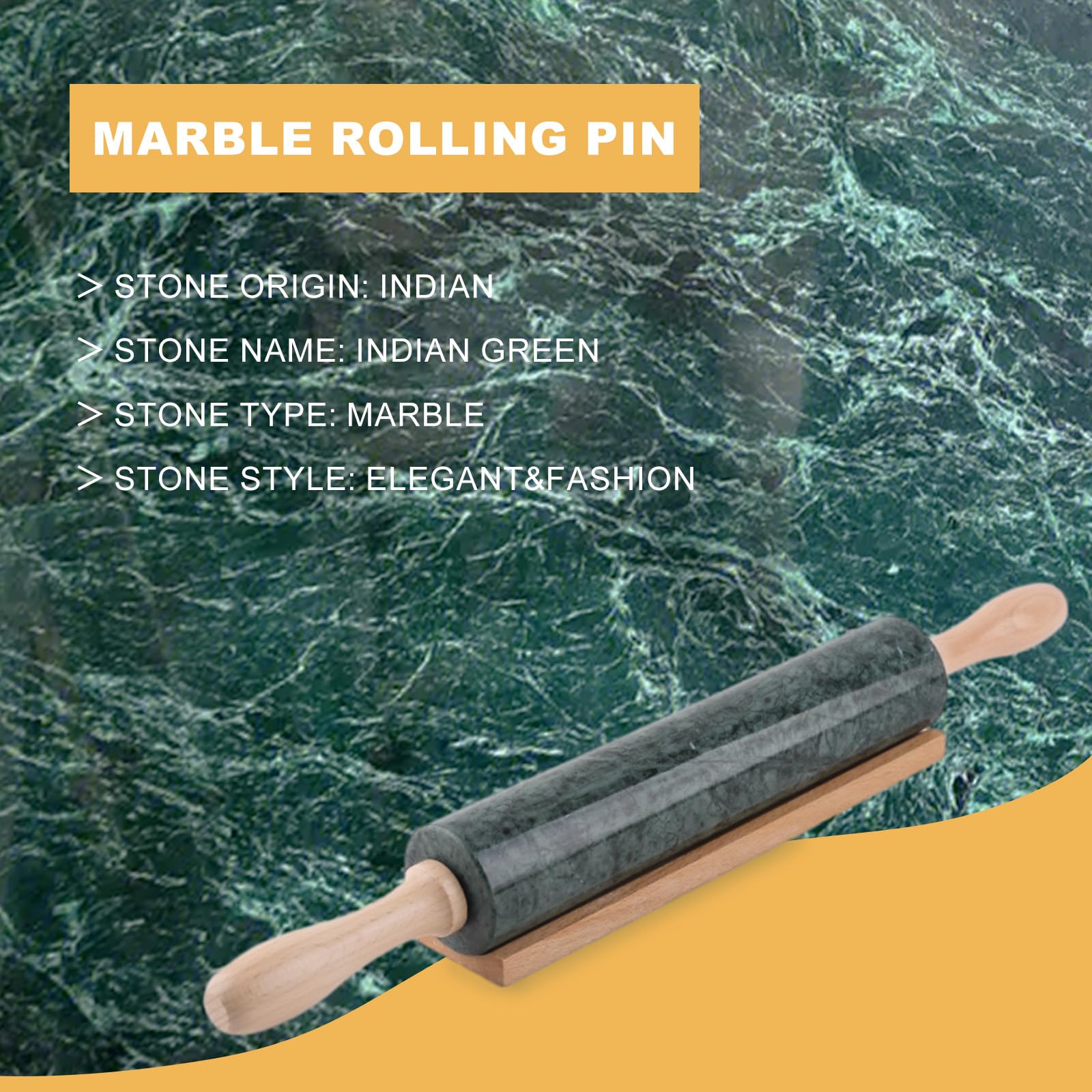 Koville Marble Rolling Pin easy to clean and resists oil absorption