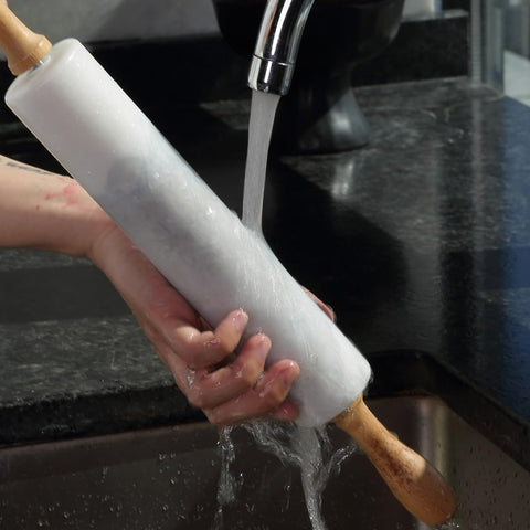 Koville marble rolling pin heavy weight provides stable rolling and control