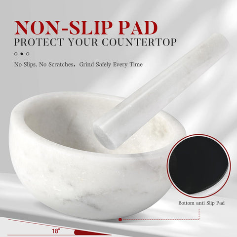 Koville durable marble surface is food safe and easy to clean