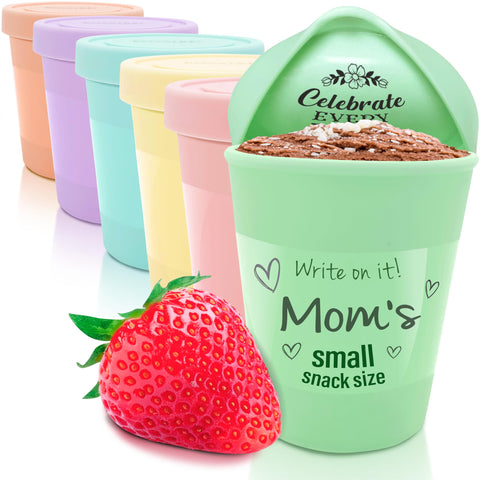 KOYAIRE 6oz ice cream portion container with airtight lid for controlled servings.