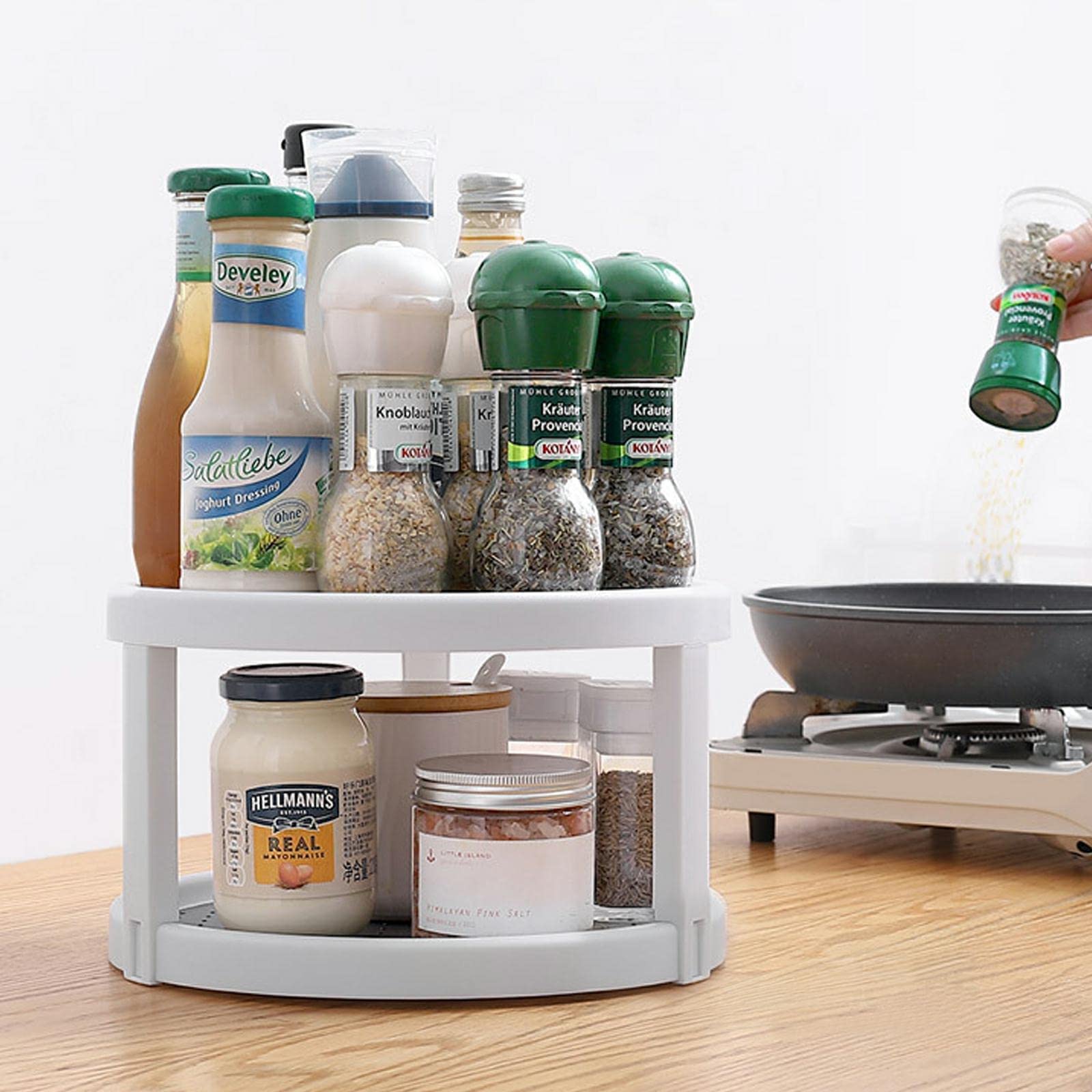 Kozloskyi 360-degree turntable brings pantry staples within reach.