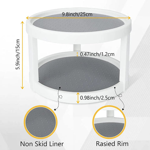 Kozloskyi non-slip base keeps items secure while rotating.