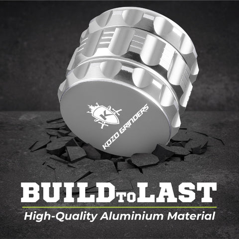 Kozo Grinder Mills Aluminum easy grip design for quick, clean grinding sessions.