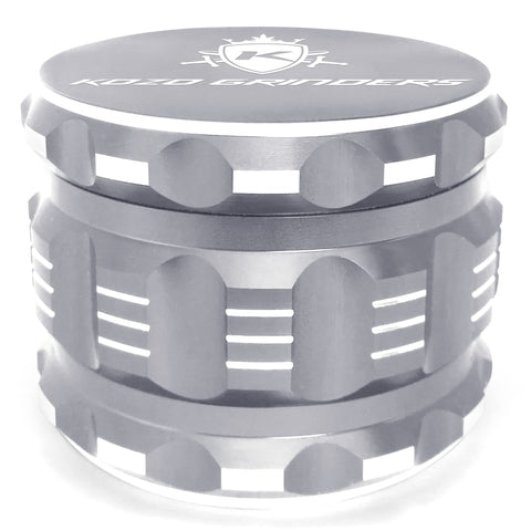Kozo Grinder Mills Aluminum with Magnetic Lid keeps spices secure during grinding.