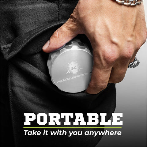 Kozo Grinder Mills Aluminum compact form supports tidy storage after use.