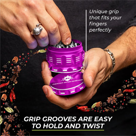 KOZO purple aluminum body resists wear over time.