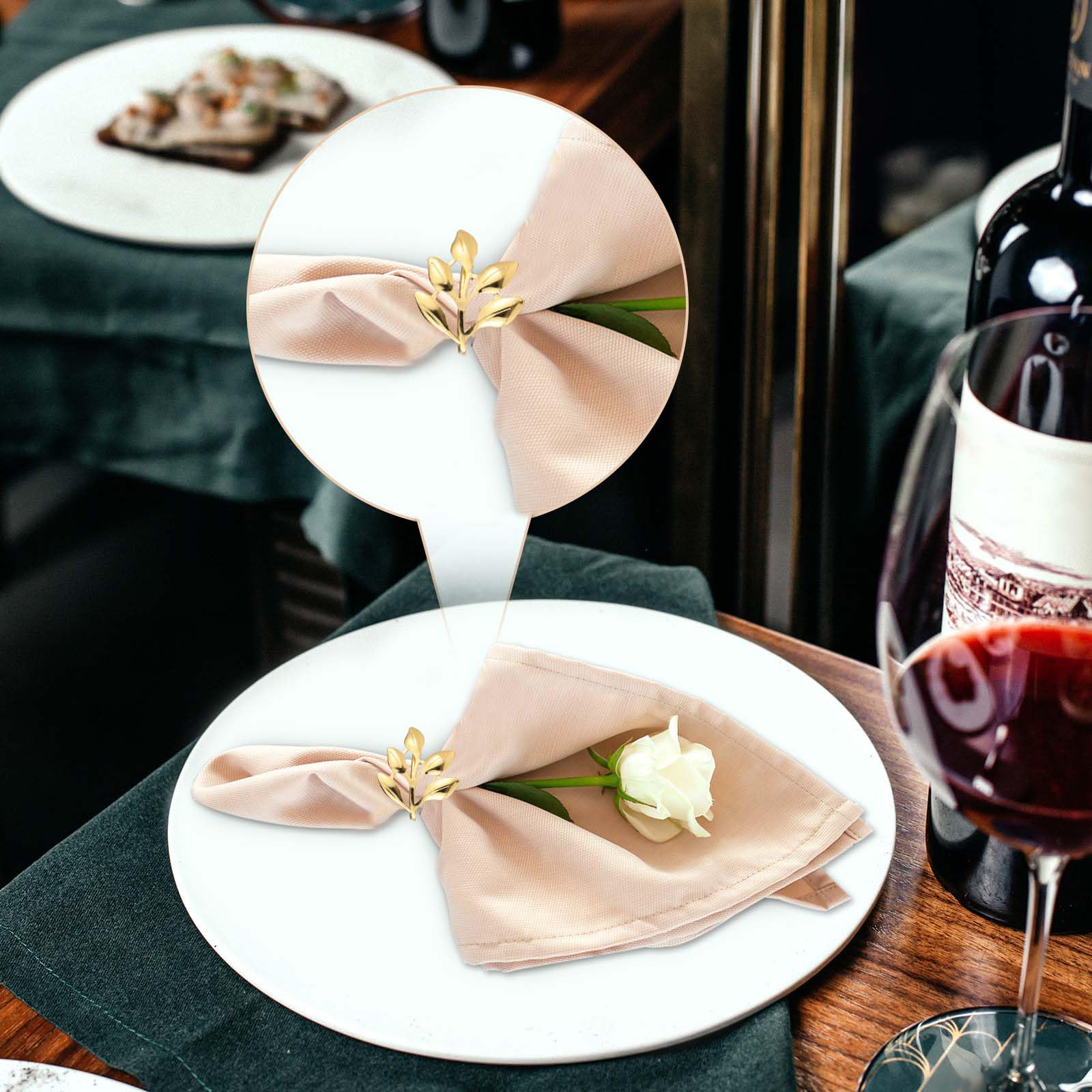 Kpdnjro hotel-grade napkin rings ideal for banquets and festive dinners.
