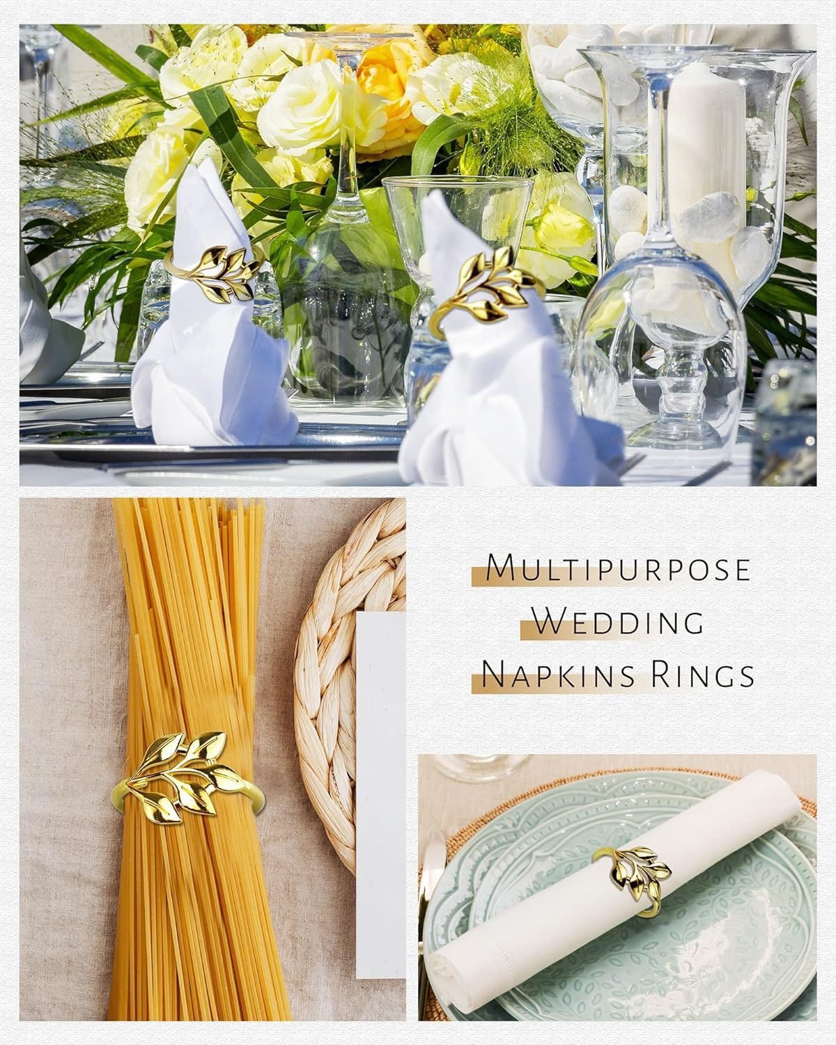Kpdnjro premium napkin rings elevate table decor in homes and hotels.