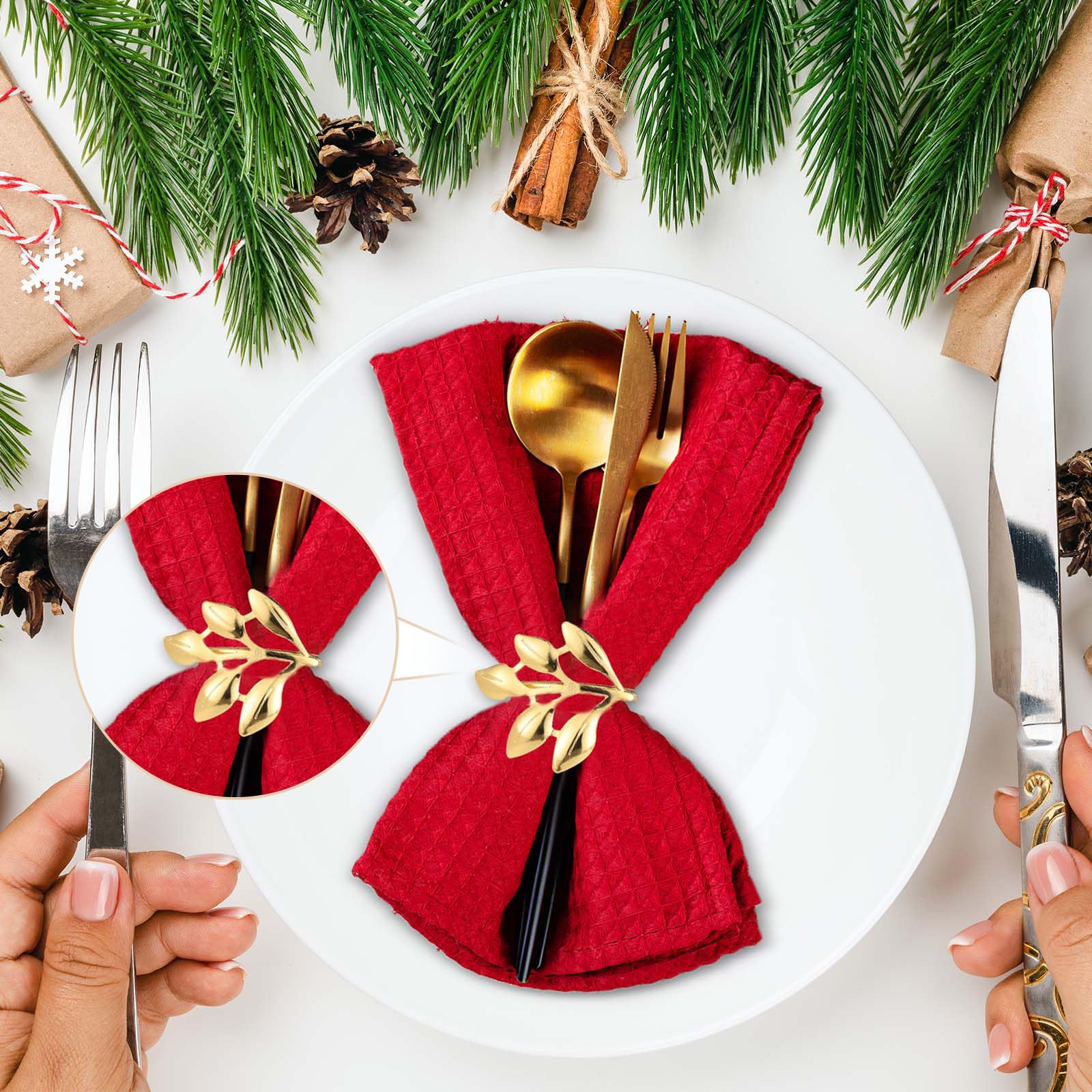 Kpdnjro polished metal finish adds a luxurious touch to any dining event.