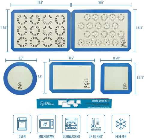 KPKitchen quarter-sheet silicone mat ready for versatile baking