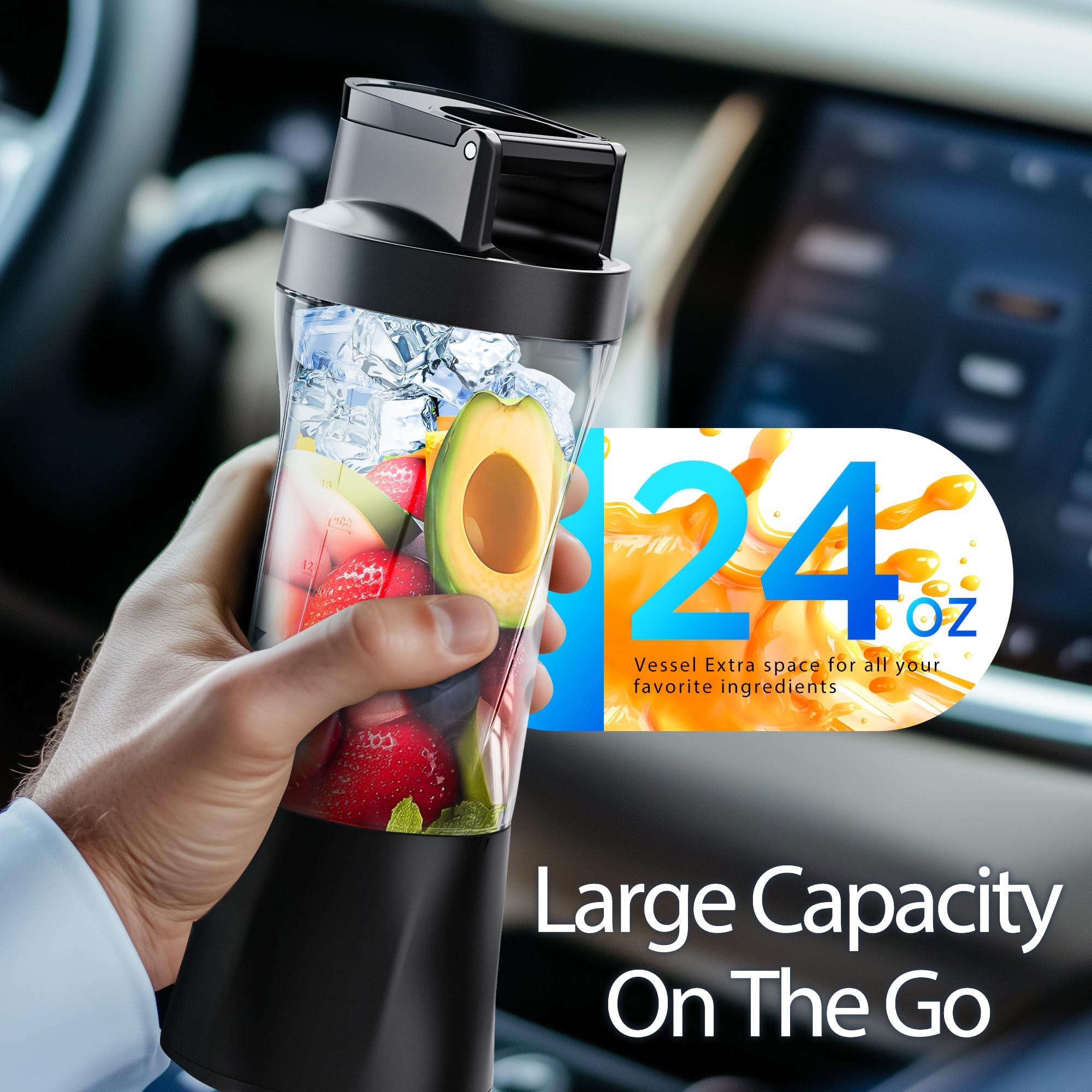 KPMARE 24oz vessel wide mouth for easy ingredient loading