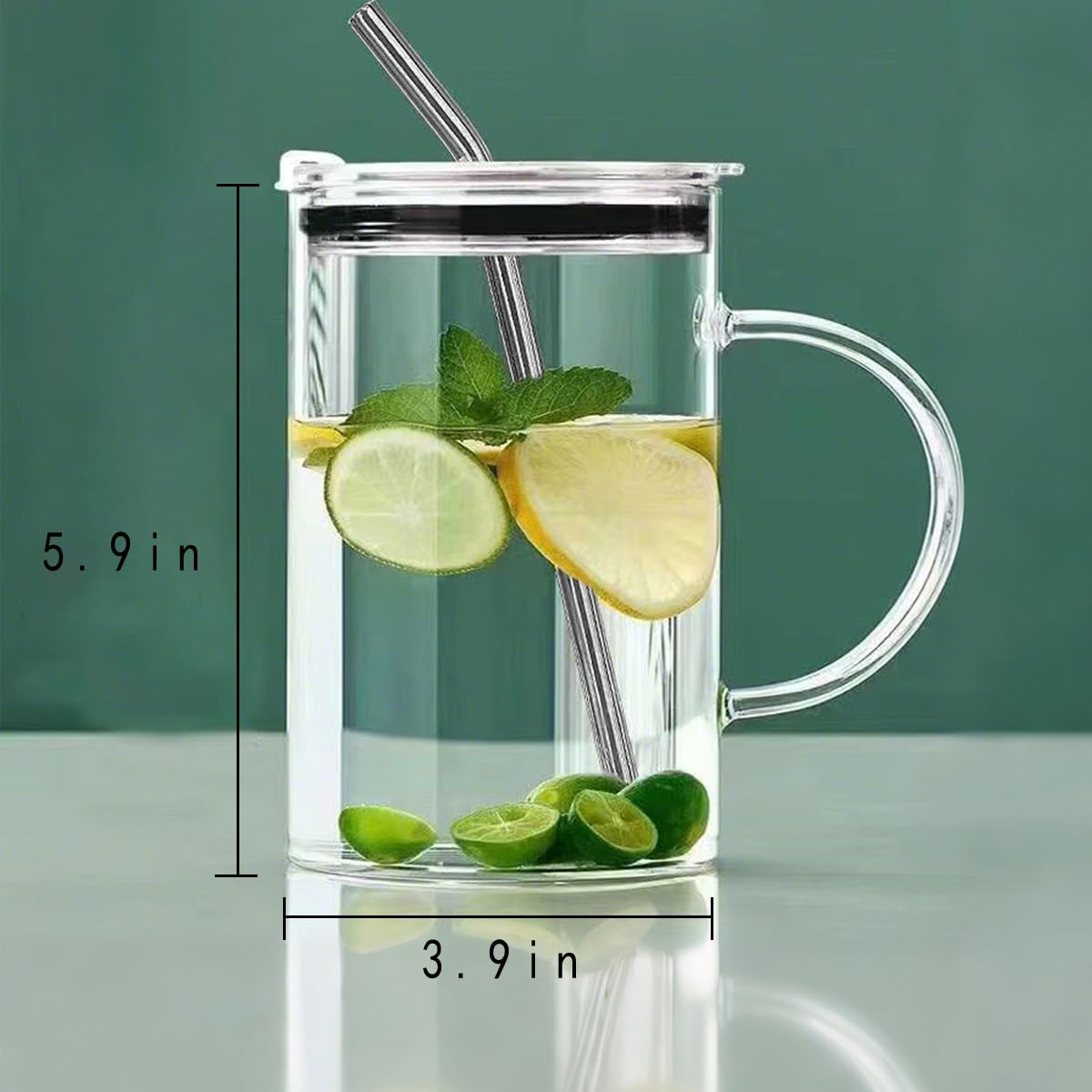 KPMPTVR thick transparent glass shows contents clearly for coffee, juice, or water.