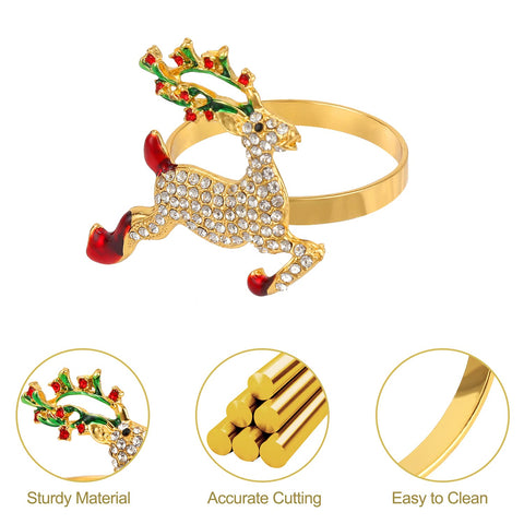 KPOSIYA Christmas bowtie napkin ring creates elegant place settings.