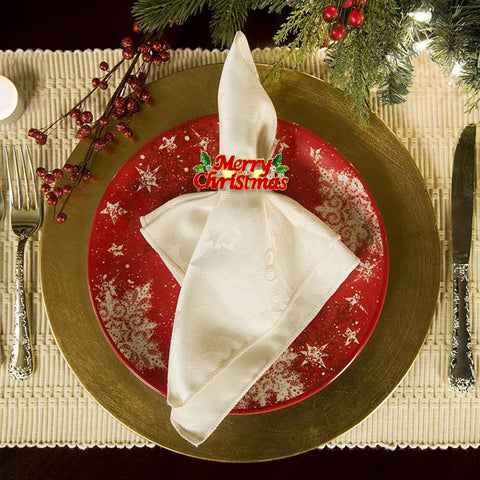 KPOSIYA Christmas deer napkin ring enhances holiday dining decor.