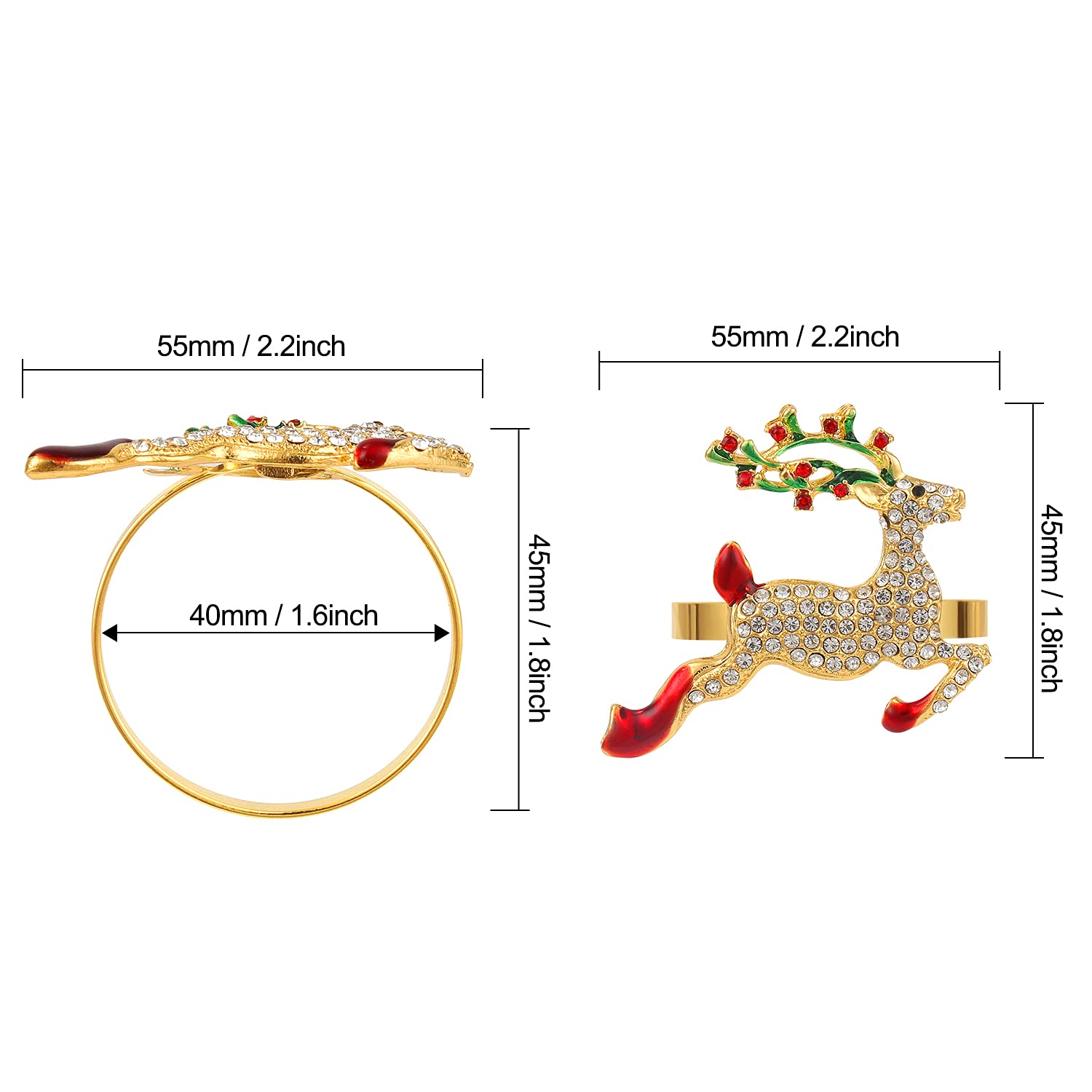 KPOSIYA Merry Christmas napkin ring brings seasonal charm to meals.