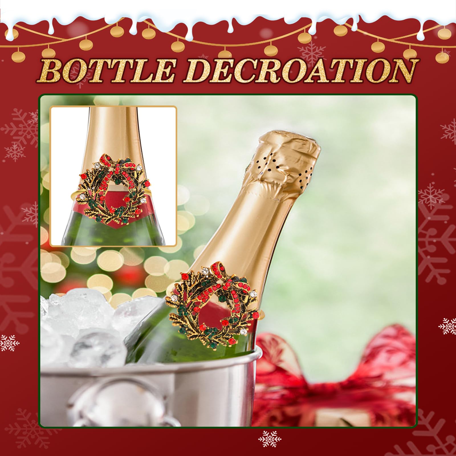 KPOSIYA winter dinner napkin rings brighten holiday table moments.