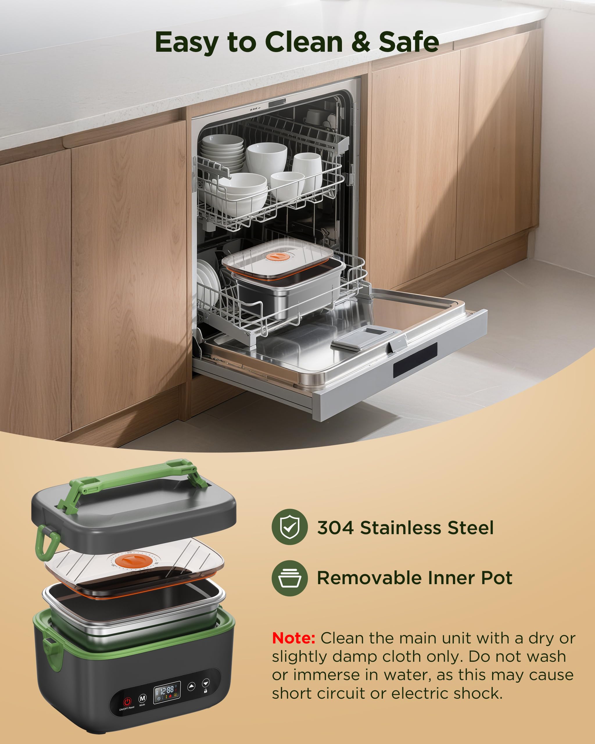 KPPTYUNM stainless steel cutlery and insulated carrying bag included