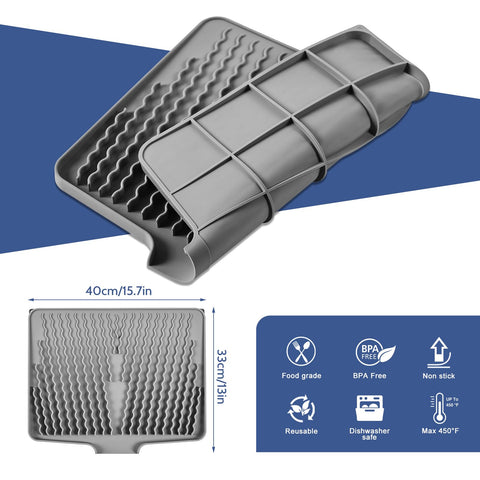 KR KITCHENRAKU silicone mat tested for heat resistance up to 425°F.