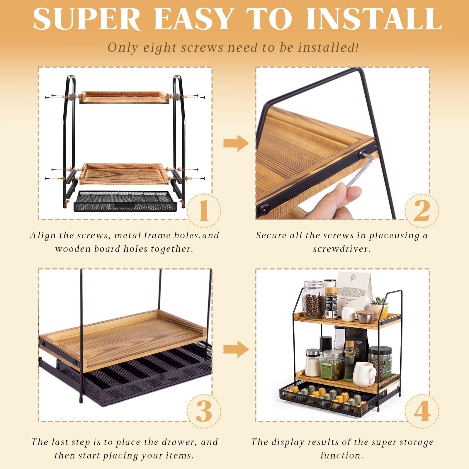 Krbnk Coffee Bar Organizer ideal as a thoughtful gift for coffee lovers