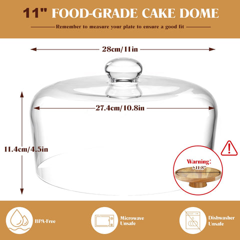 Krbnk round cloche dome protects delicate decorations during display