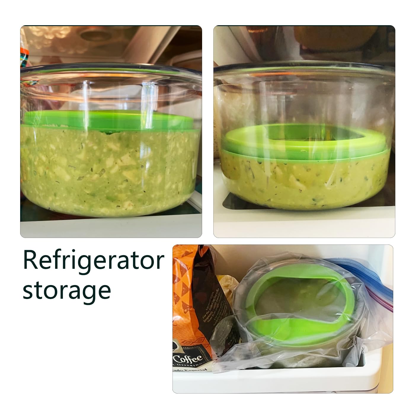 Kreapa guacamole container shown sealing dips to maintain freshness.